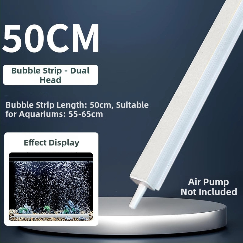 Akvarisztikai oxigén-ellátó készlet buborékszalaggal, buborék-kővel és nano koronggal – csendes működés, DC tápegység (Crazy aquatic plants)