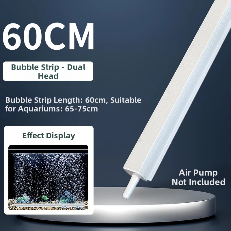 Akvarisztikai oxigén-ellátó készlet buborékszalaggal, buborék-kővel és nano koronggal – csendes működés, DC tápegység (Crazy aquatic plants)