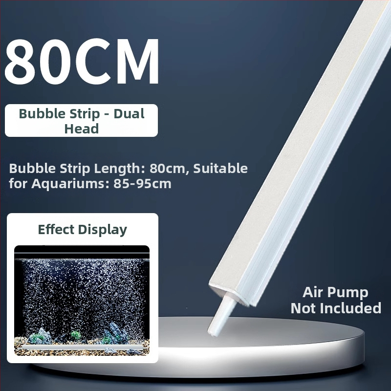 Akvarisztikai oxigén-ellátó készlet buborékszalaggal, buborék-kővel és nano koronggal – csendes működés, DC tápegység (Crazy aquatic plants)