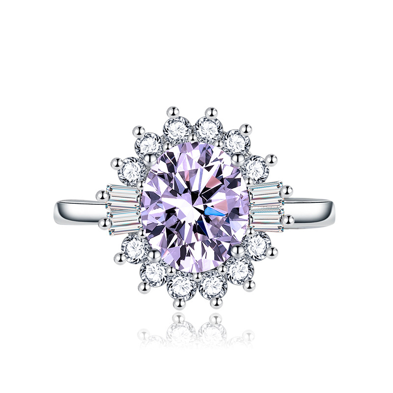 Rézötvözetes gyűrű cirkón mozaikokkal, nyolc szív és nyolc nyíl mintával, női divatgyűrű, testreszabás elérhető