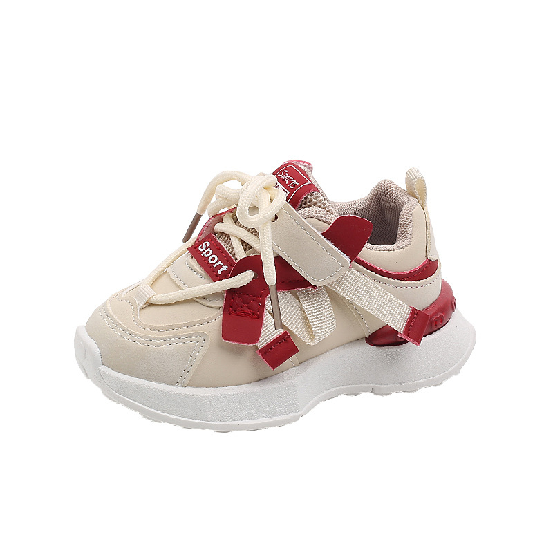 Dječje tenisice dad shoes s gornjim dijelom od umjetne kože, prugasti uzorak, pjenasta potplat, Velcro kopčanje, za uzrast 1–6 godina