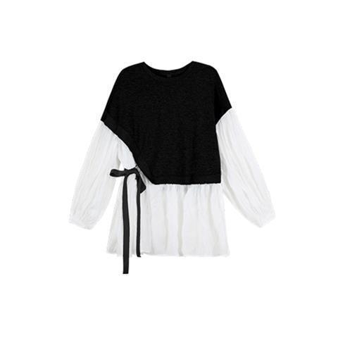 Kismama kosztüm hosszú ujjú, 3/4- hosszú nadrág, chenille anyag, spandex <30%, japán-koreai lazább stílus