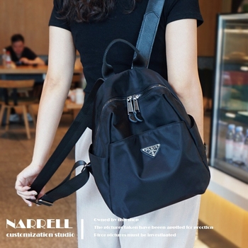 Dámsky batoh na mestský štýl, Oxford látka, zapínanie na zips, vnútorné vrecká: skrytý zipsový vrecko, vrecko na telefón, vrecko na ID, nepremokavý