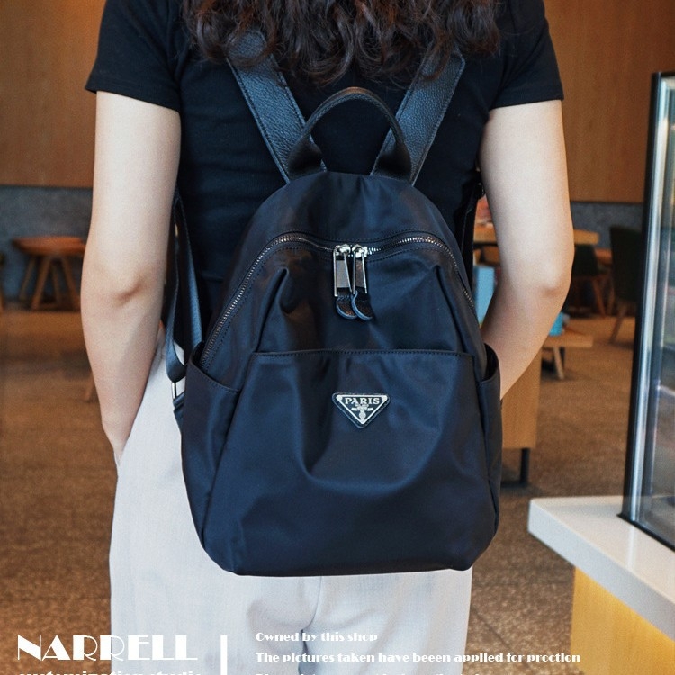 Dámsky batoh na mestský štýl, Oxford látka, zapínanie na zips, vnútorné vrecká: skrytý zipsový vrecko, vrecko na telefón, vrecko na ID, nepremokavý