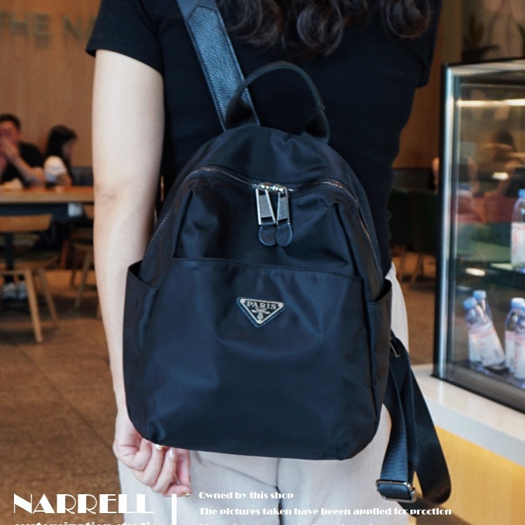 Dámsky batoh na mestský štýl, Oxford látka, zapínanie na zips, vnútorné vrecká: skrytý zipsový vrecko, vrecko na telefón, vrecko na ID, nepremokavý