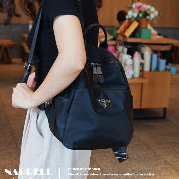 Dámsky batoh na mestský štýl, Oxford látka, zapínanie na zips, vnútorné vrecká: skrytý zipsový vrecko, vrecko na telefón, vrecko na ID, nepremokavý