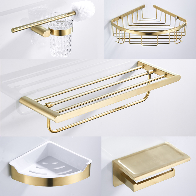 Ραφιέρα πετσετών, 2 επιπέδων, από ανοξείδωτο χάλυβα 304, φινίρισμα wire drawing, τοποθέτηση επιτοίχια με κρυφή βάση στερέωσης