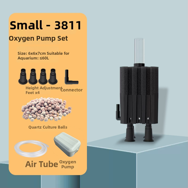 Okysličovacia pumpa pre akvárium s integrovaným filtrom, z plastu, vhodná pre sladkovodné aj morské ryby