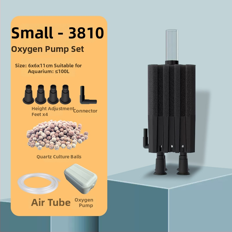 Okysličovacia pumpa pre akvárium s integrovaným filtrom, z plastu, vhodná pre sladkovodné aj morské ryby