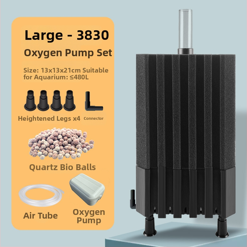 Okysličovacia pumpa pre akvárium s integrovaným filtrom, z plastu, vhodná pre sladkovodné aj morské ryby