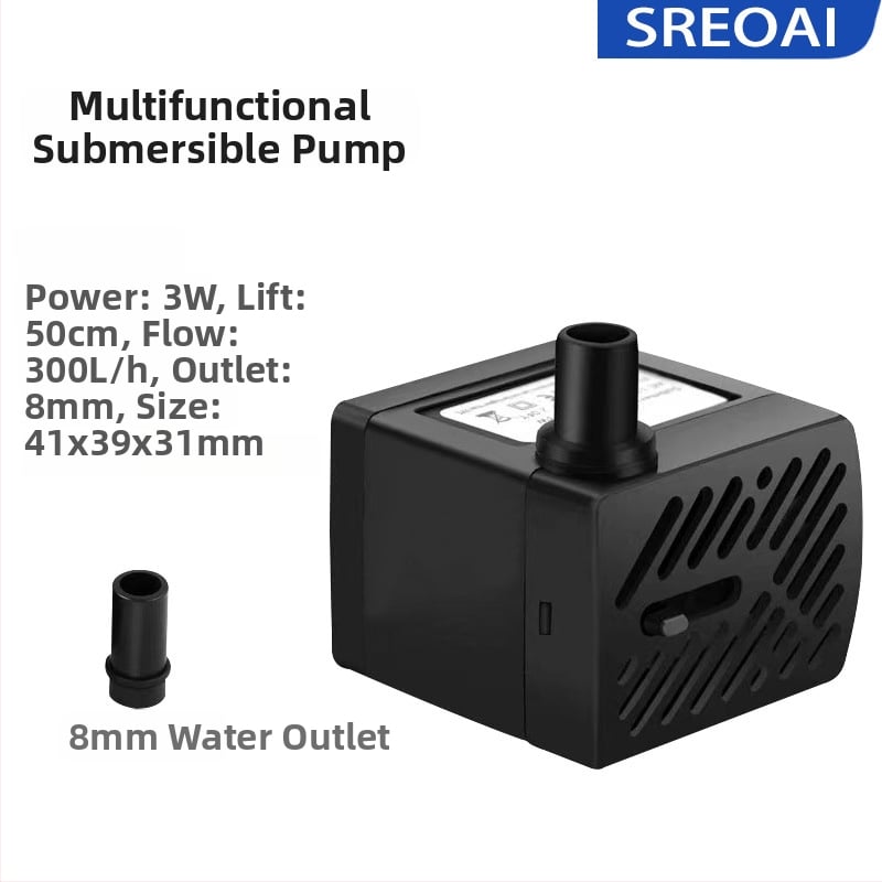 Akvarisztikai merülőpumpa | horizontális kivitel, egyfokozatú, víz pumpálása és oxigénellátás | Márka Chuangrui, tömeg 20 kg