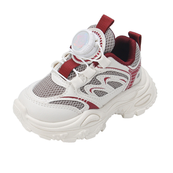 Unisex dječje sportske tenisice u stilu dad shoes, prozračne i lagane, s dvostrukom mrežom, zatvarač s rotirajućom kopčom, gornji dio od sintetičke kože, proljeće i jesen 2026
