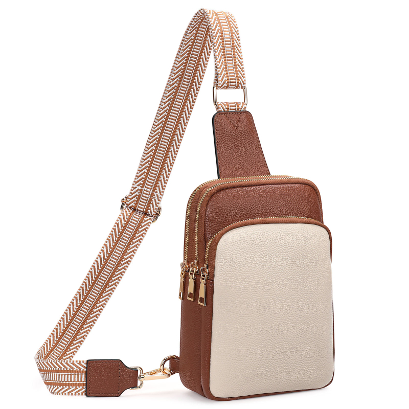 Unisex crossbody torba velikog kapaciteta, PU koža, Proljeće 2025, zatvarač, laminirani unutarnji džep, SENDEFN