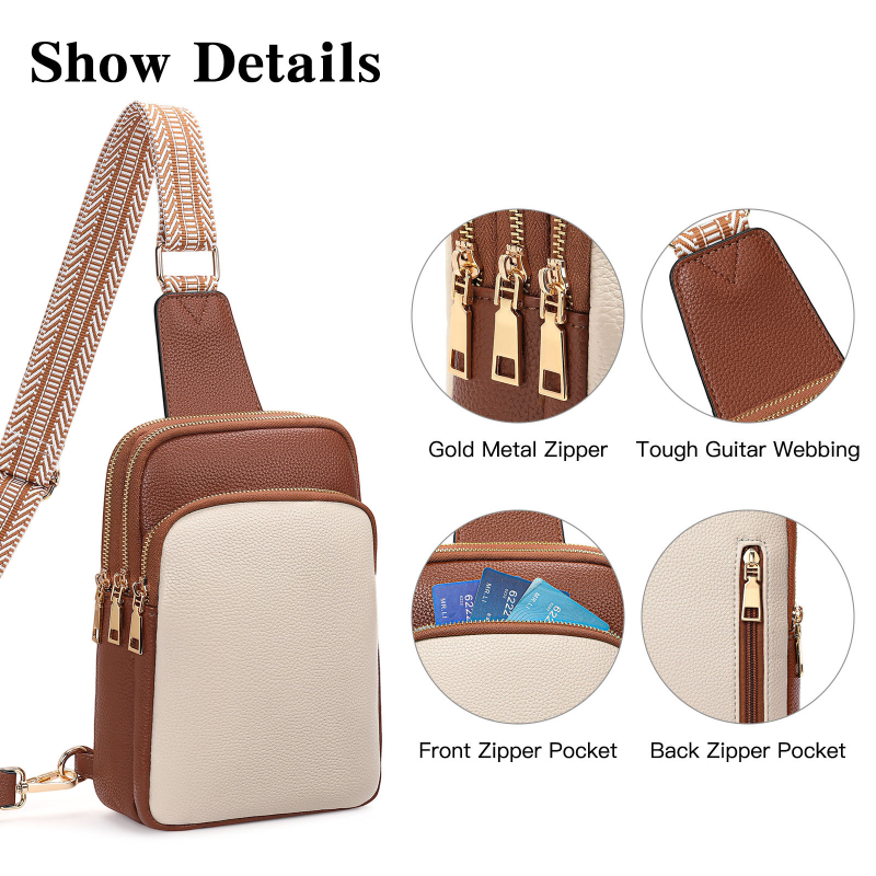 Unisex crossbody torba velikog kapaciteta, PU koža, Proljeće 2025, zatvarač, laminirani unutarnji džep, SENDEFN