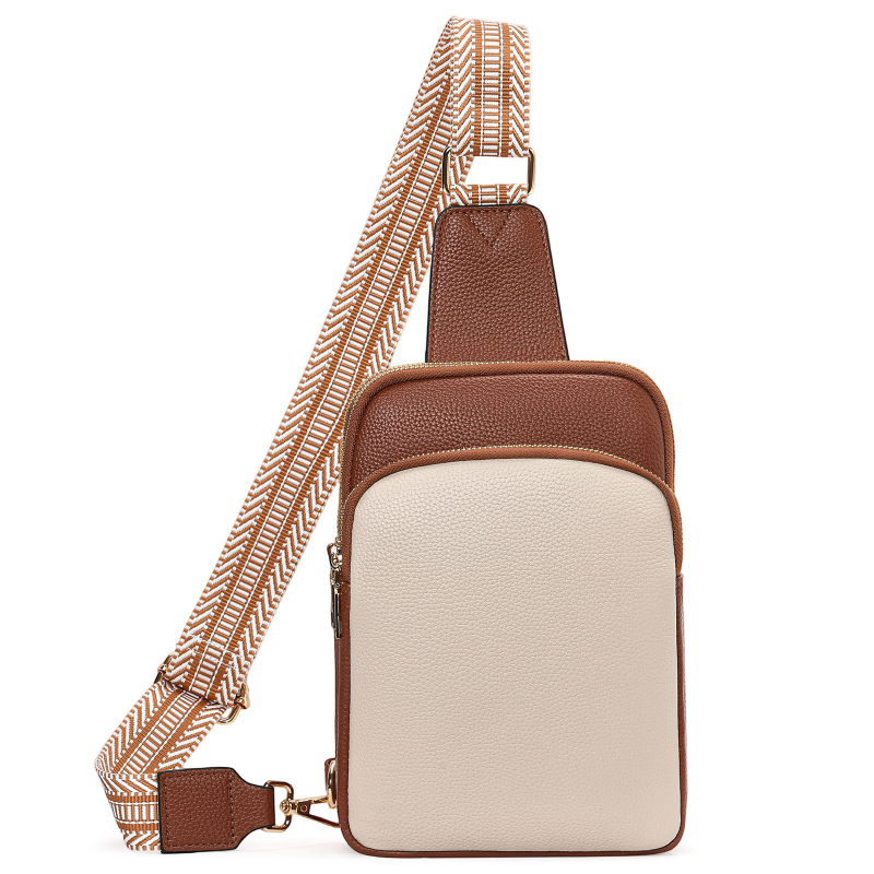 Unisex crossbody torba velikog kapaciteta, PU koža, Proljeće 2025, zatvarač, laminirani unutarnji džep, SENDEFN