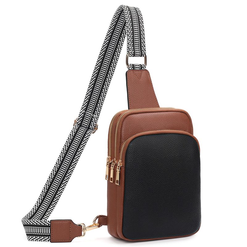 Unisex crossbody torba velikog kapaciteta, PU koža, Proljeće 2025, zatvarač, laminirani unutarnji džep, SENDEFN