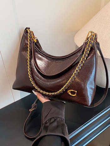 PU crossbody torba, urban minimalističkog stila (Materijal: PU, Zatvaranje: zatvarač, Unutarnja pretinac za telefon, Remeni: dvostruke, Oblik: vodoravni pravokutnik)