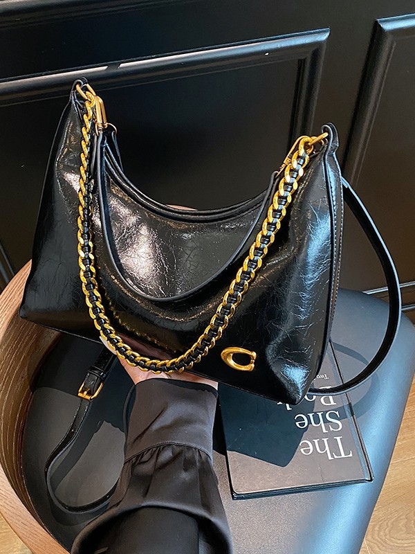 PU crossbody torba, urban minimalističkog stila (Materijal: PU, Zatvaranje: zatvarač, Unutarnja pretinac za telefon, Remeni: dvostruke, Oblik: vodoravni pravokutnik)