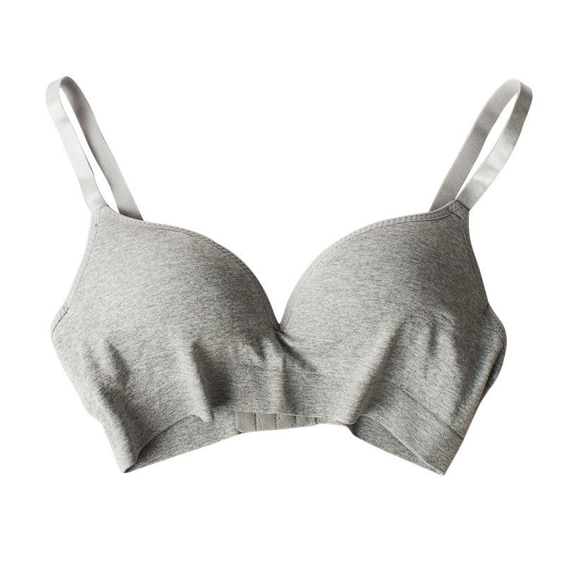 Acélgyűrű nélküli szoptatós melltartó; kosár: felső vékony, alsó vastag; fix dupla vállpántok; szoptatási támogatás