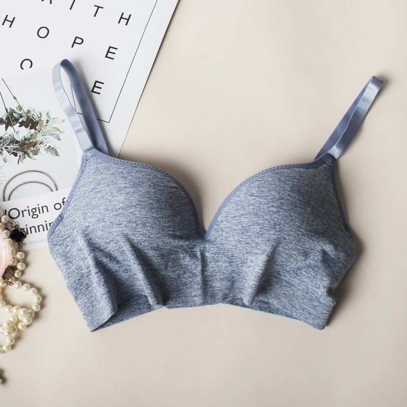 Acélgyűrű nélküli szoptatós melltartó; kosár: felső vékony, alsó vastag; fix dupla vállpántok; szoptatási támogatás