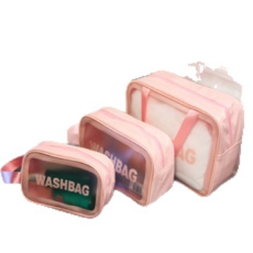 Torba za kozmetiku, prozirnog kubičnog oblika, PVC+PU materijal, veliki kapacitet