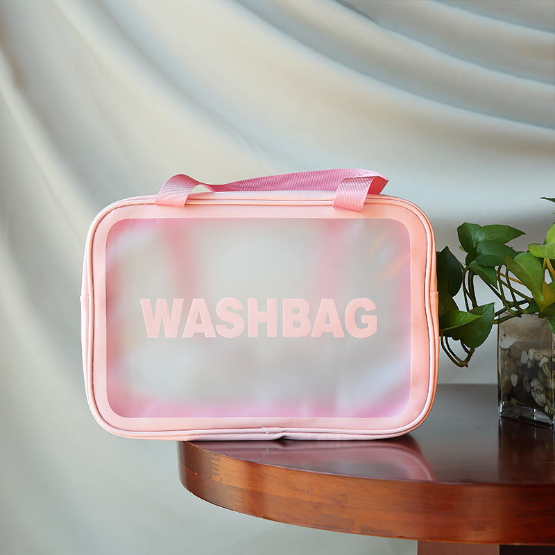 Torba za kozmetiku, prozirnog kubičnog oblika, PVC+PU materijal, veliki kapacitet