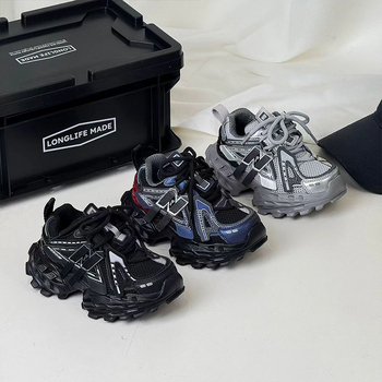 Dječje tenisice za trčanje s prozračnim gornjim dijelom od mrežice, potplata od sintetičke gume, Velcro zatvaranje, unisex, 4–12 godina, proljeće i jesen.