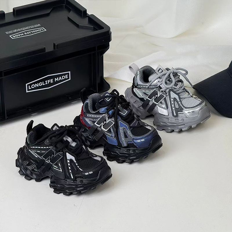Dječje tenisice za trčanje s prozračnim gornjim dijelom od mrežice, potplata od sintetičke gume, Velcro zatvaranje, unisex, 4–12 godina, proljeće i jesen.