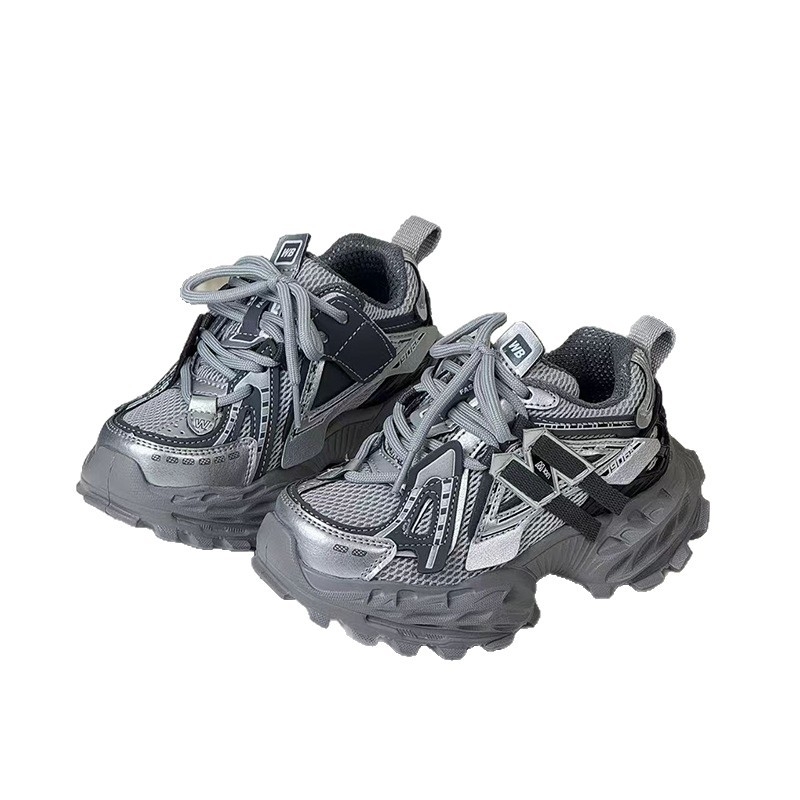 Dječje tenisice za trčanje s prozračnim gornjim dijelom od mrežice, potplata od sintetičke gume, Velcro zatvaranje, unisex, 4–12 godina, proljeće i jesen.