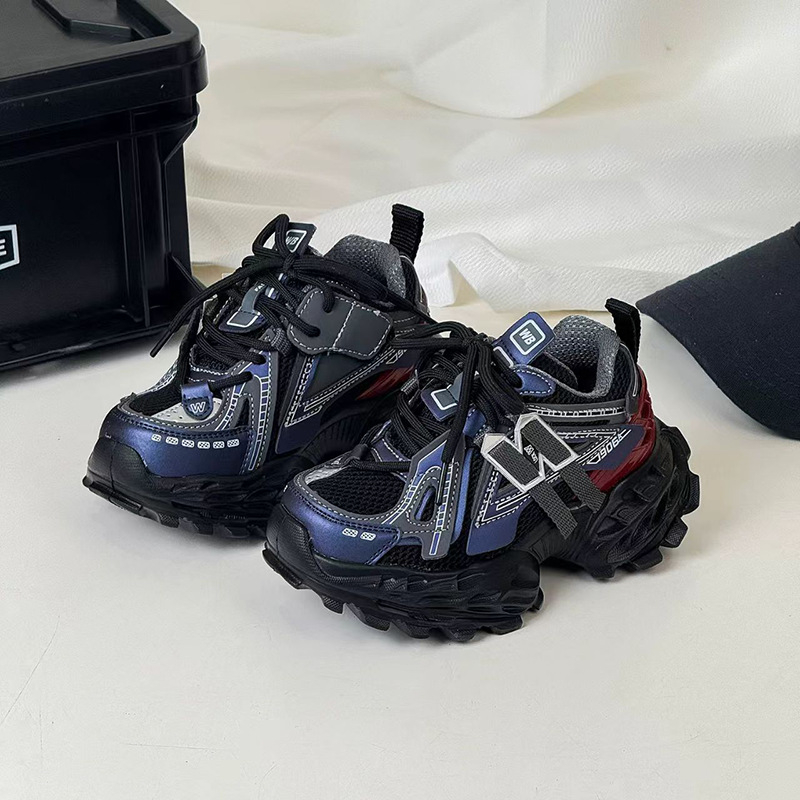 Dječje tenisice za trčanje s prozračnim gornjim dijelom od mrežice, potplata od sintetičke gume, Velcro zatvaranje, unisex, 4–12 godina, proljeće i jesen.