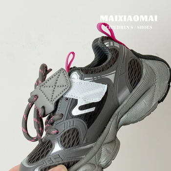 Pantofi pentru copii Dad Shoes cu Velcro, motif alfabet, ușori, partea superioară din microfibră, talpă EVA, primăvara 2026