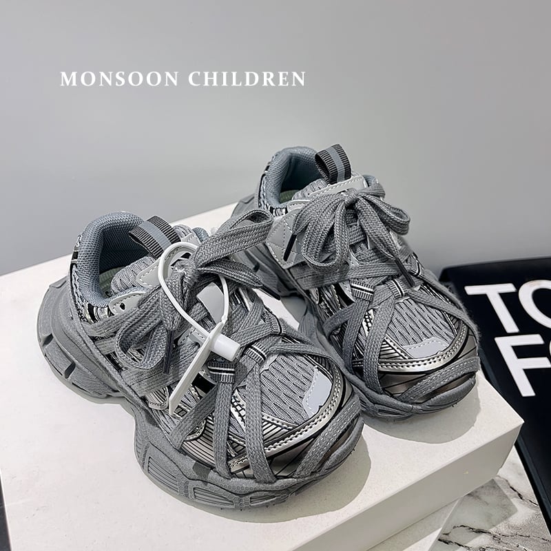 Pantofi sport unisex pentru copii în stil Dad Shoes - partea superioară din piele de vită cu două straturi, talpă din cauciuc, potriviți pentru primăvară, vară și toamnă, ușori și comozi