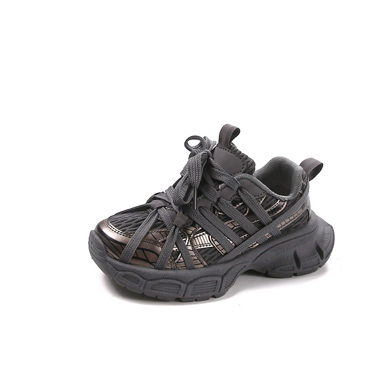 Pantofi sport unisex pentru copii în stil Dad Shoes - partea superioară din piele de vită cu două straturi, talpă din cauciuc, potriviți pentru primăvară, vară și toamnă, ușori și comozi