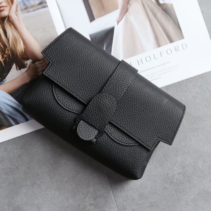 Jednoramenná taška z pravej kože, top-grain hovädzia koža, mestský štýl, magnetická spona, vrecko na telefón