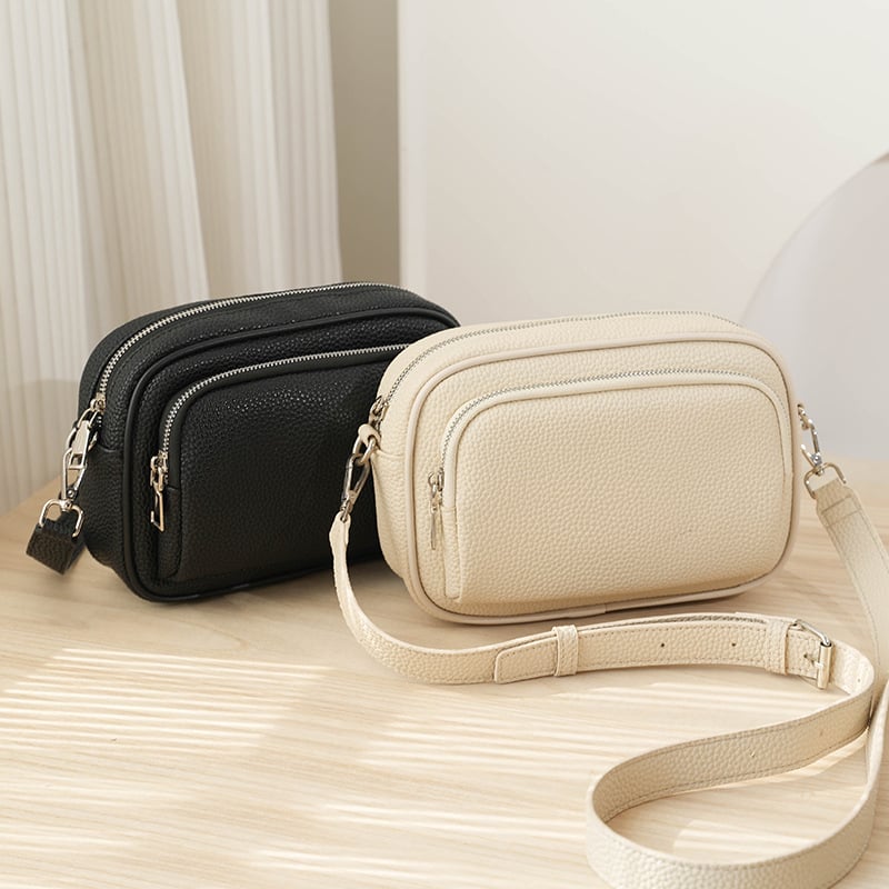 PU crossbody kvadratna torbica sa zipom, poliester podloga, s jednim ramenskim remenom
