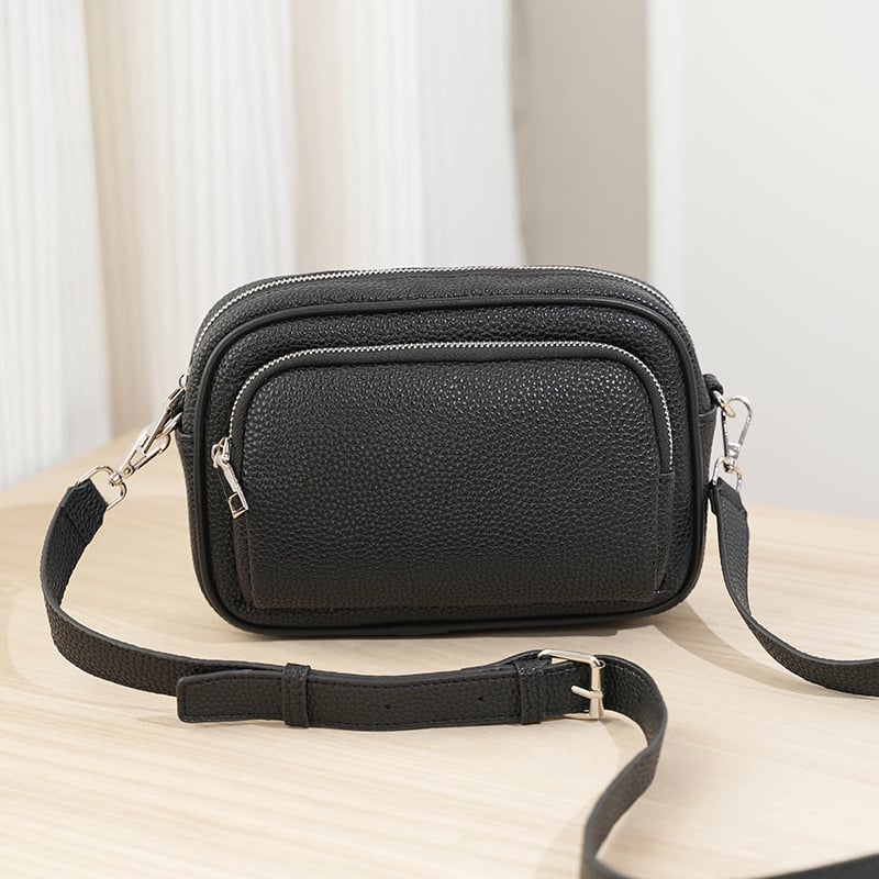 PU crossbody kvadratna torbica sa zipom, poliester podloga, s jednim ramenskim remenom