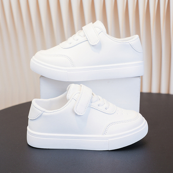 Dječje niske tenisice s Velcro kopčom, unisex, korejskog stila, gornji dio od umjetne kože, gumasta potplata, mrežasti unutarnji dio (umjetna koža; gumasta potplata; Velcro; niski vrh; mrežasti unutarnji dio)