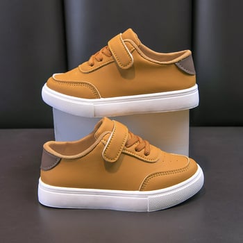 Dječje niske tenisice s Velcro kopčom, unisex, korejskog stila, gornji dio od umjetne kože, gumasta potplata, mrežasti unutarnji dio (umjetna koža; gumasta potplata; Velcro; niski vrh; mrežasti unutarnji dio)