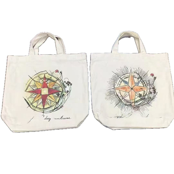Torba tote od platna Sun Moon and Stars serije – gradski minimalizam, najlonska podstava, vertikalni kvadratni oblik, džep za prijenosno računalo i džep za kameru