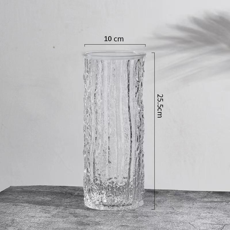 Γυάλινο βάζο Half Moon Bay με μπαμπού σε υδάτινη καλλιέργεια και κρίνο – διακόσμηση σαλονιού σε σκανδιναβικό στυλ με αποξηραμένα λουλούδια