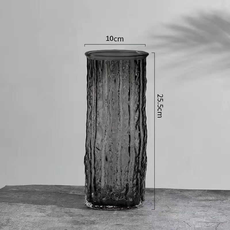 Γυάλινο βάζο Half Moon Bay με μπαμπού σε υδάτινη καλλιέργεια και κρίνο – διακόσμηση σαλονιού σε σκανδιναβικό στυλ με αποξηραμένα λουλούδια