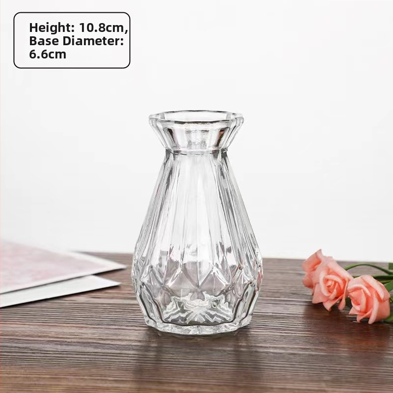 Γυάλινο βάζο Half Moon Bay με μπαμπού σε υδάτινη καλλιέργεια και κρίνο – διακόσμηση σαλονιού σε σκανδιναβικό στυλ με αποξηραμένα λουλούδια