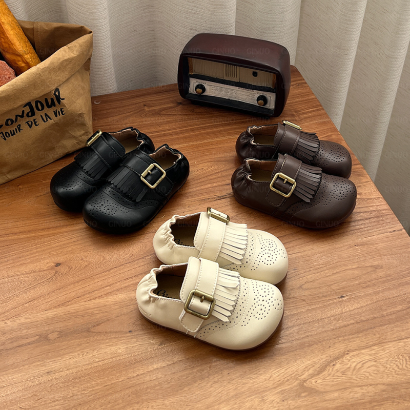 Dječje cipele za princeze s Velcro zatvaračem, gumom na potplat, retro britanski stil, za proljeće i jesen, dobi 4–12 godina