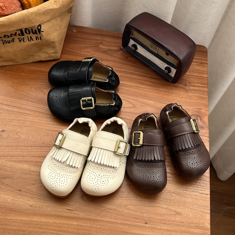 Dječje cipele za princeze s Velcro zatvaračem, gumom na potplat, retro britanski stil, za proljeće i jesen, dobi 4–12 godina