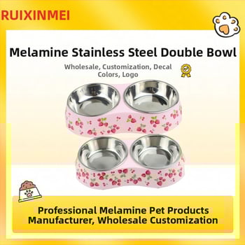 Ruixin Διπλά μπολ κατοικίδιων από μελαμίνη, βαθμού τροφίμων, Προέλευση Γκουανγκντόνγκ, 36 τεμάχια ανά κουτί