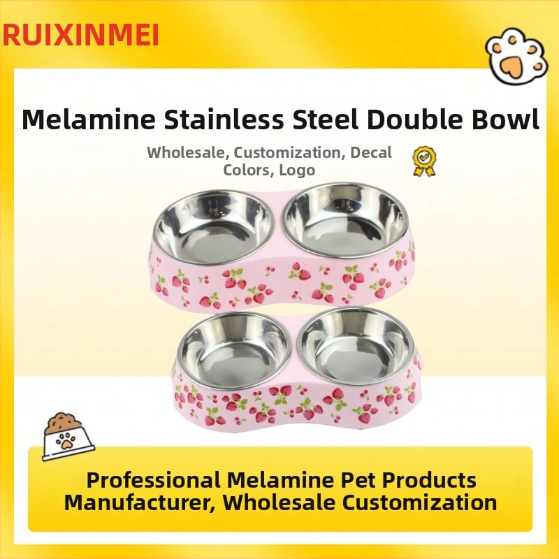 Ruixin Διπλά μπολ κατοικίδιων από μελαμίνη, βαθμού τροφίμων, Προέλευση Γκουανγκντόνγκ, 36 τεμάχια ανά κουτί