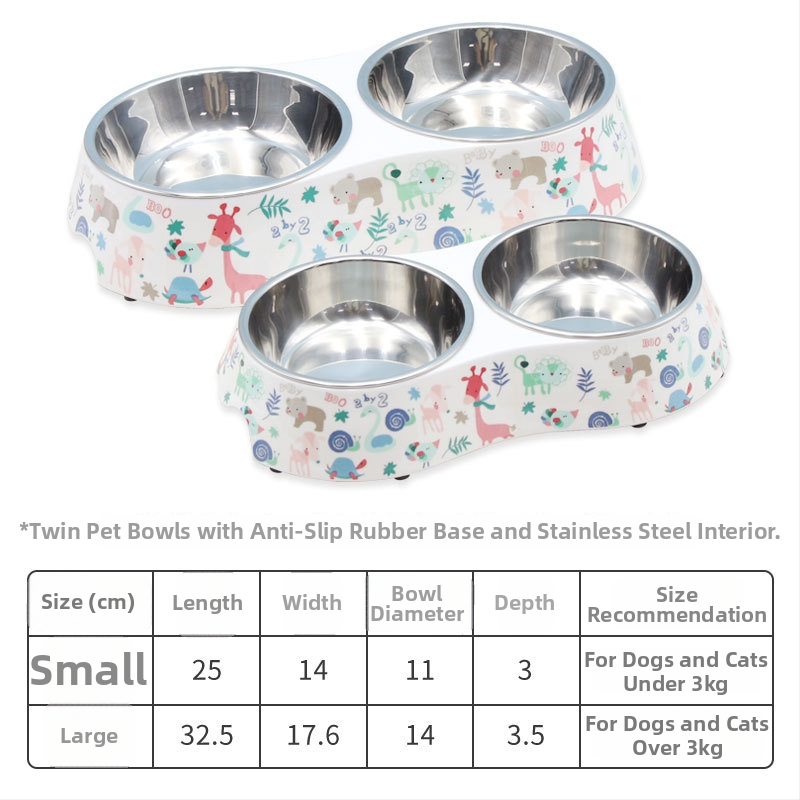 Ruixin Διπλά μπολ κατοικίδιων από μελαμίνη, βαθμού τροφίμων, Προέλευση Γκουανγκντόνγκ, 36 τεμάχια ανά κουτί