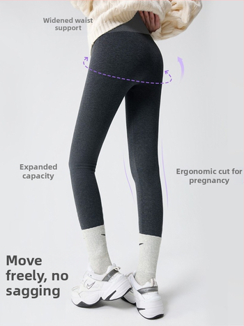Tehotenské legíny s fleece podšívkou, zimné teplo, úzky strih, stredný pás, materiál viskoza-polyester