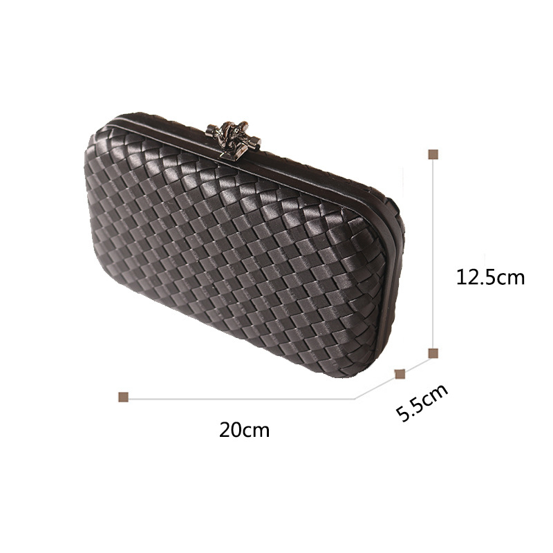 Večernja torbica - Zhanli craftsmanship, poliester, vodoravni kvadratni oblik, džep za mobitel, zaključavanje bravom