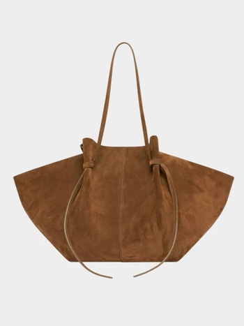 Vintage velur Wing tote torba (Materijal: velur; Podstava: sintetička koža; Oblik torbe: vodoravni kvadrat; Otvaranje: zatvoren; Godina: proljeće 2025)